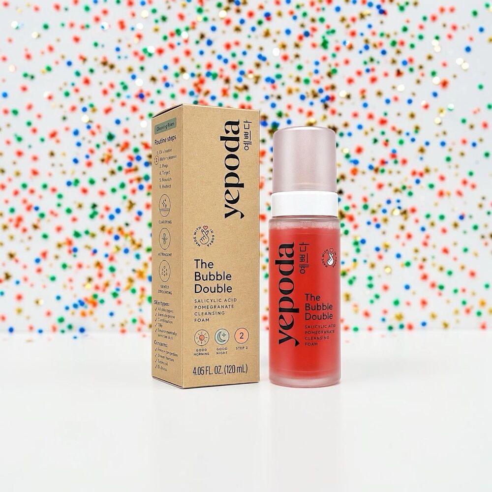 Yepoda The Bubble Double Salicylic Acid Pomegranate Cleansing Foam 4.05 fl oz